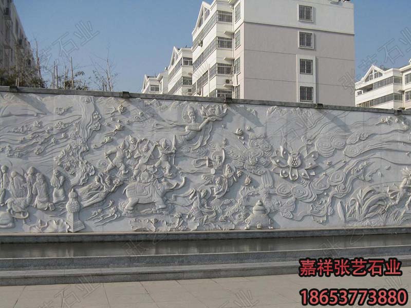 人物浮雕文化墙-石雕壁画