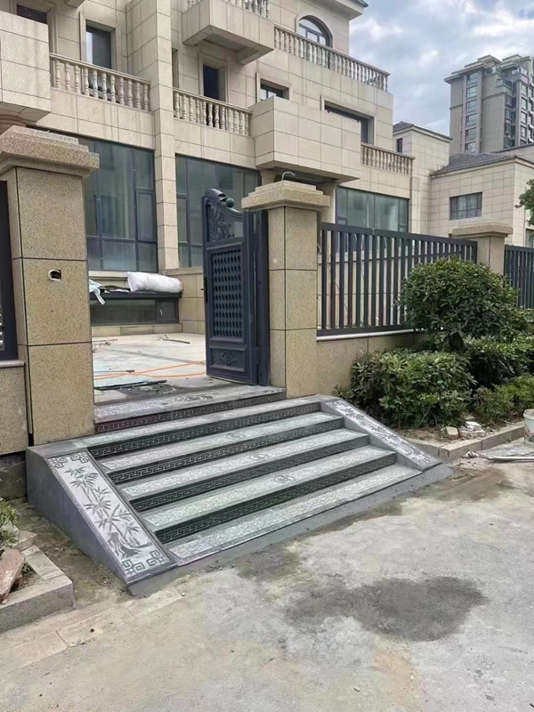 别墅庭院祥云台阶石