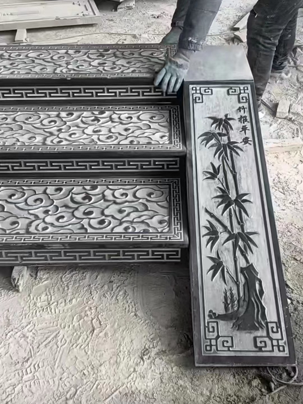 青石浮雕台阶石